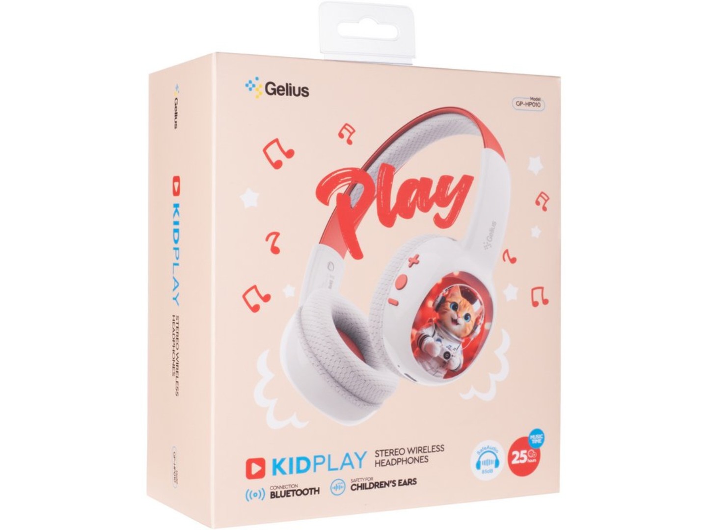 Навушники накладні бездротові Gelius KIDPlay GP HP-010 White/Red (101292) — фото 7