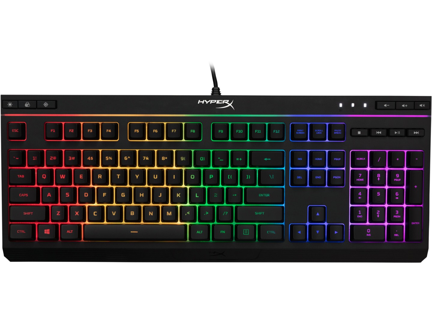 Клавіатура дротова ігрова HyperX Alloy Core RGB Black UA USB (4P4F5AA)