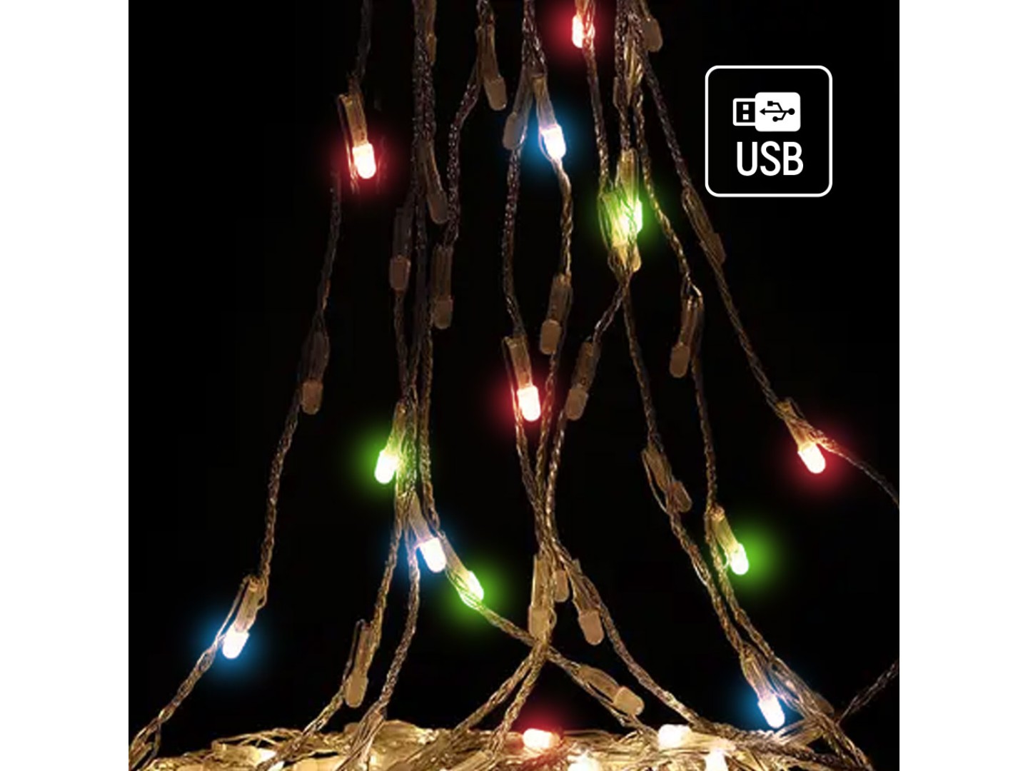 Гірлянда каскад Colorway LED 98 7x1.5м кольорова USB (CW-G-98L71CUMC) — фото 2