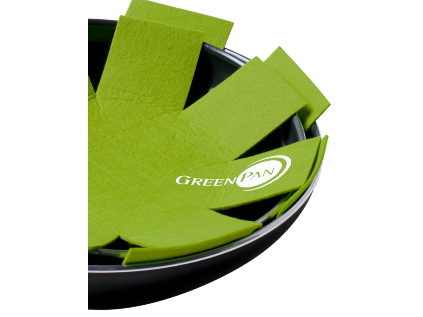 Набір захисних вкладишів для зберігання посуду Green Pan 2 шт. 27+34 см салатовий (CC000749-001) — фото 3