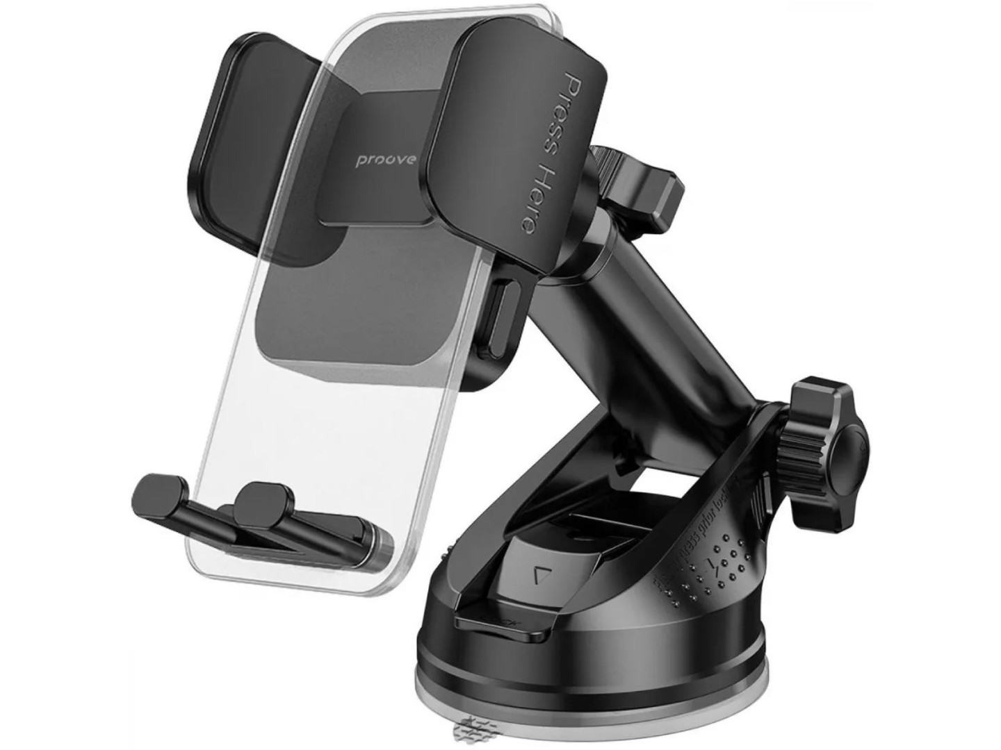 Автотримач Proove Crystal Clamp Plus Suction Type Car Mount black (CHCSP0000001) — фото 1