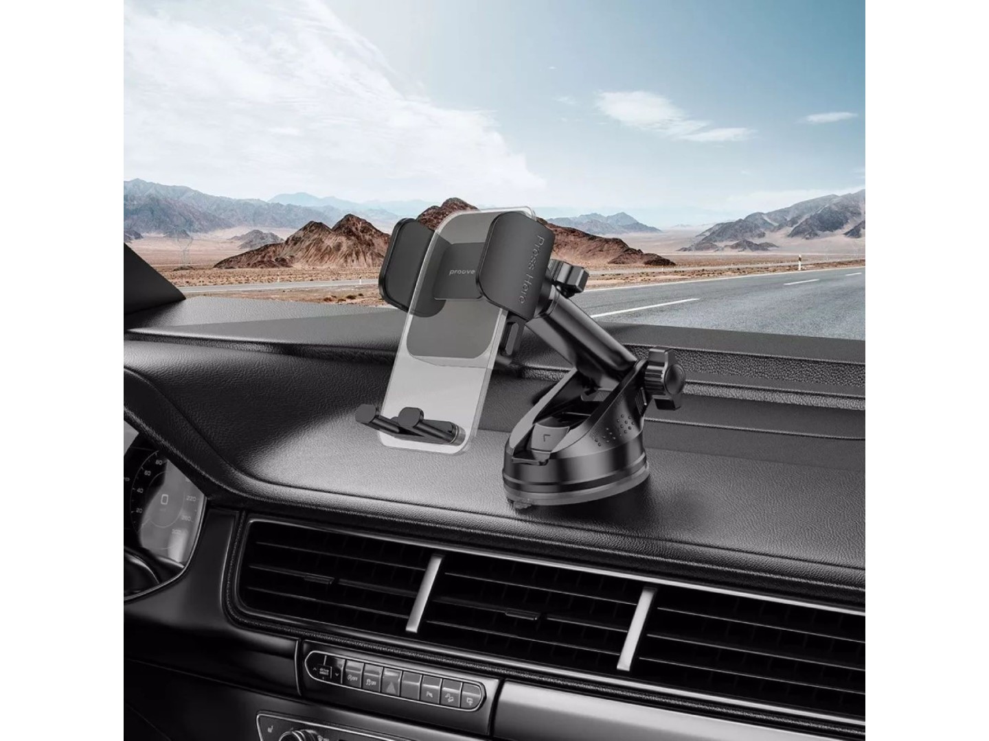 Автотримач Proove Crystal Clamp Plus Suction Type Car Mount black (CHCSP0000001) — фото 3