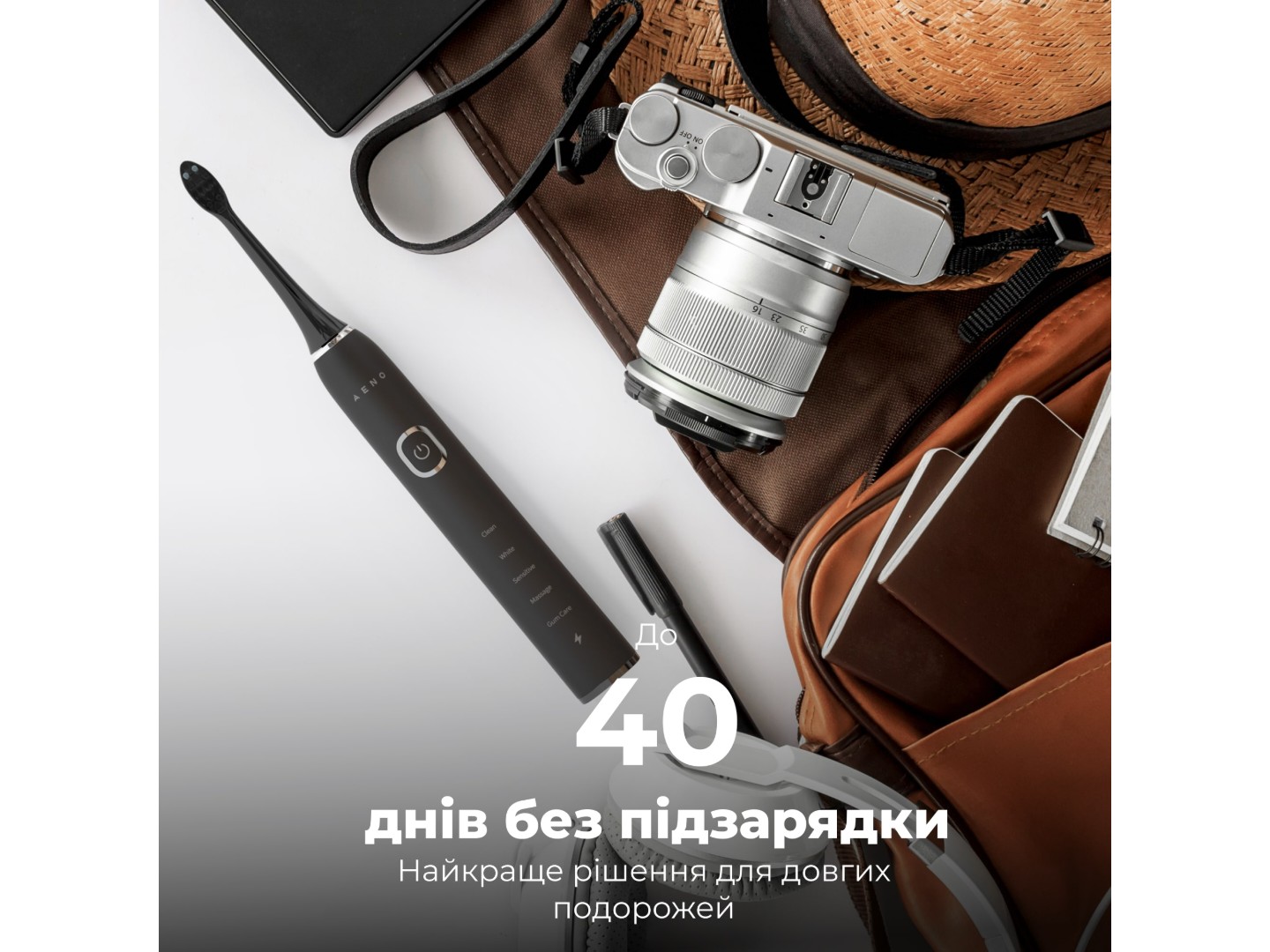 Зубна щітка електрична AENO DB6 Black (ADB0006) — фото 9