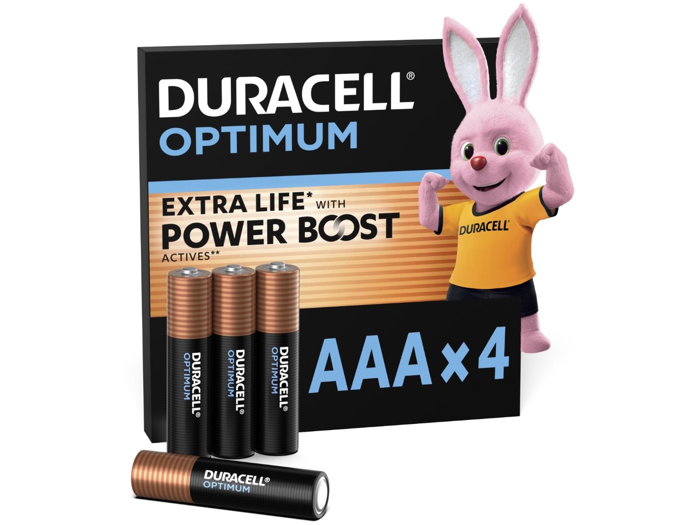 Батарейка тип AAA Duracell LR03 KPD 04*10 OPTIMUM УП. 1X4 ШТ