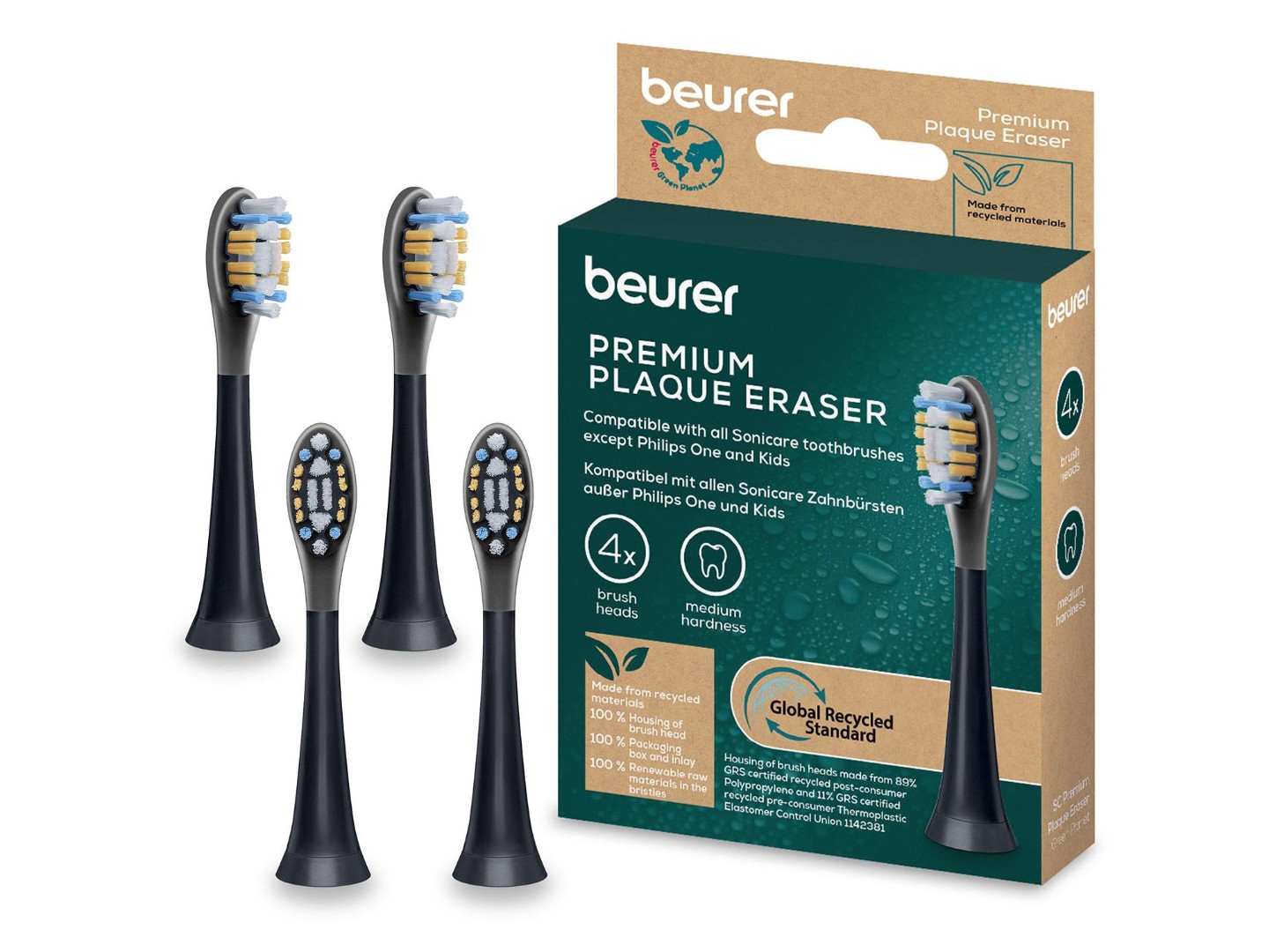 Насадка для зубної щітки Beurer SC 30/50 Premium Plaque Eraser 4 шт. GP — фото 1