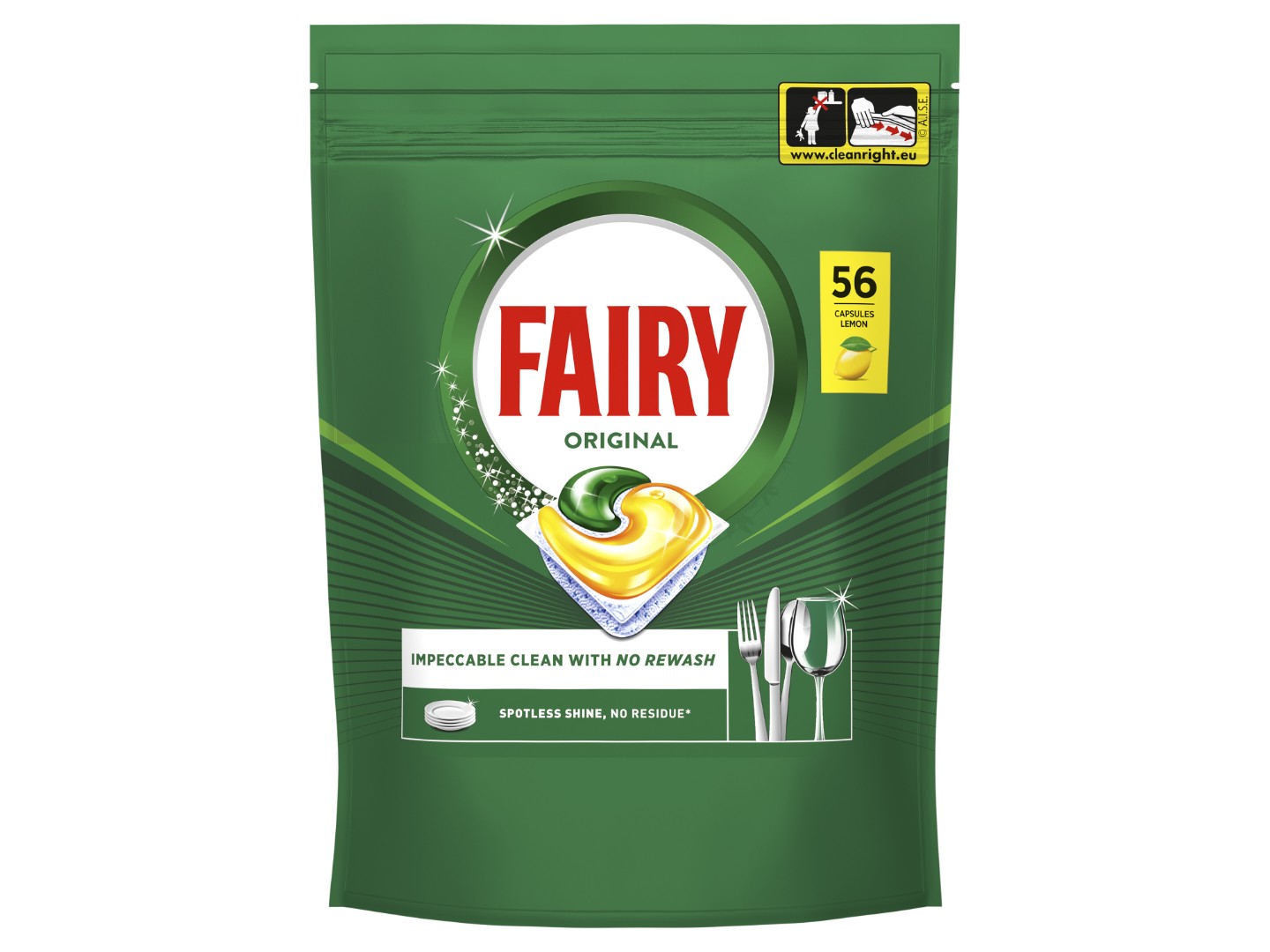 Таблетка для посудомийної машини Fairy Original All In One Лимон 56 шт — фото 6