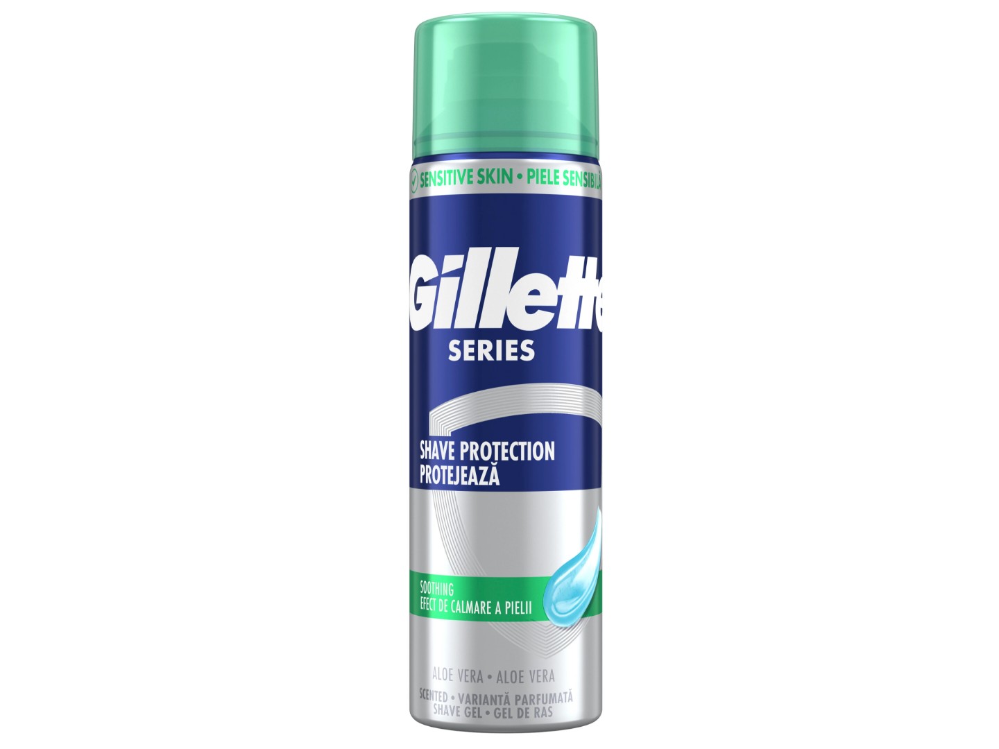 Гель для гоління Gillette Series Sensitive Skin Для чутливої ​​шкіри 200 мл (3014260214692) — фото 1