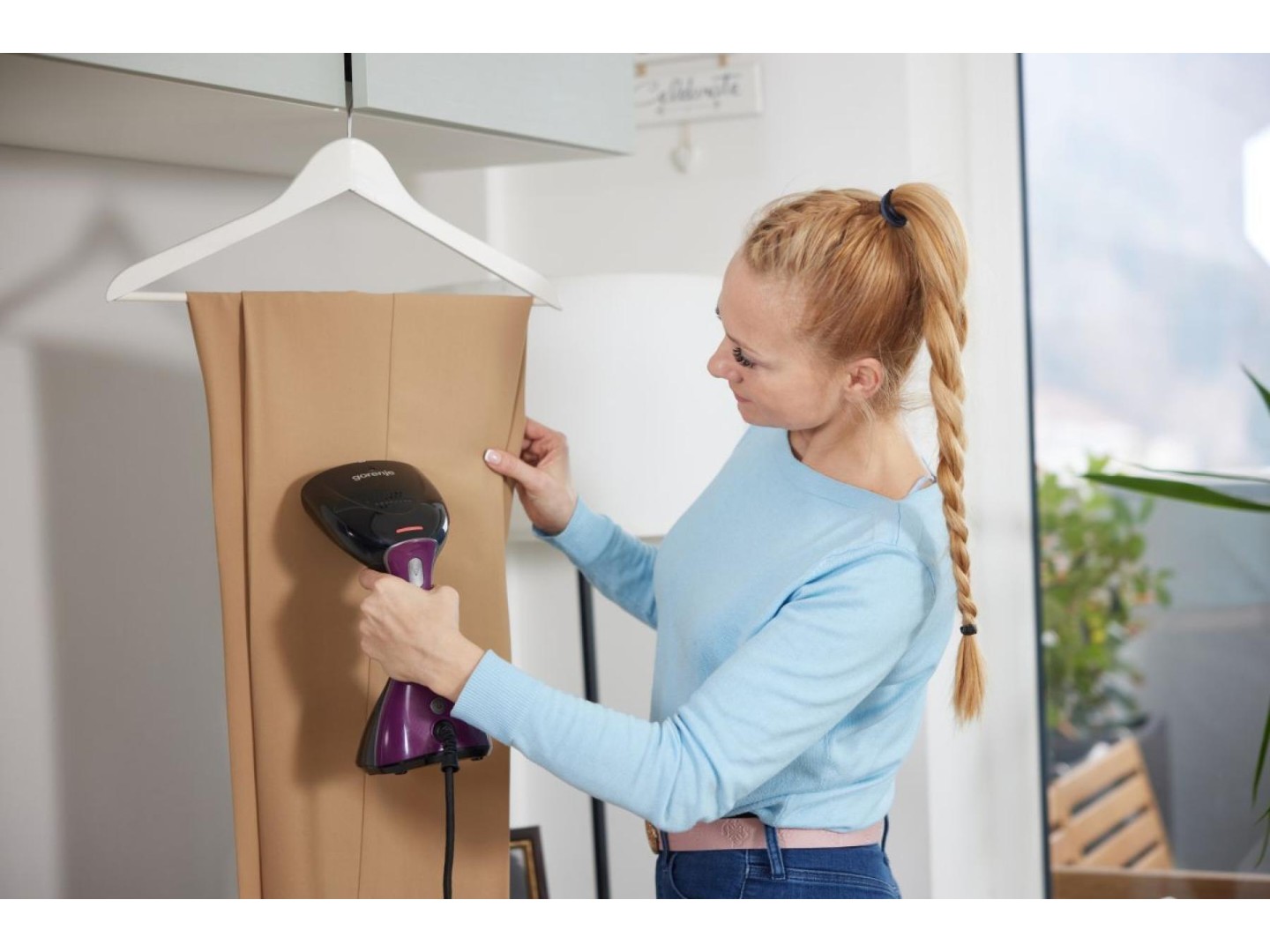 Вертикальний відпарювач ручний Gorenje GS2100BKV — фото 10