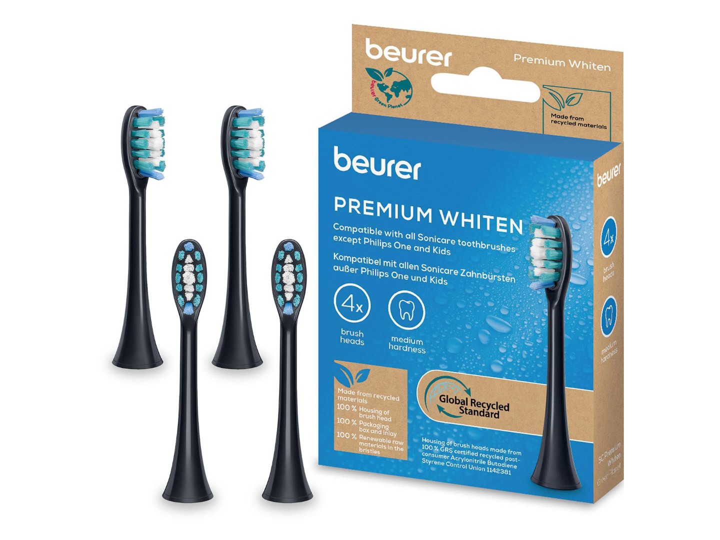 Насадка для зубної щітки Beurer SC 30/50 Premium White 4 шт. GP — фото 1