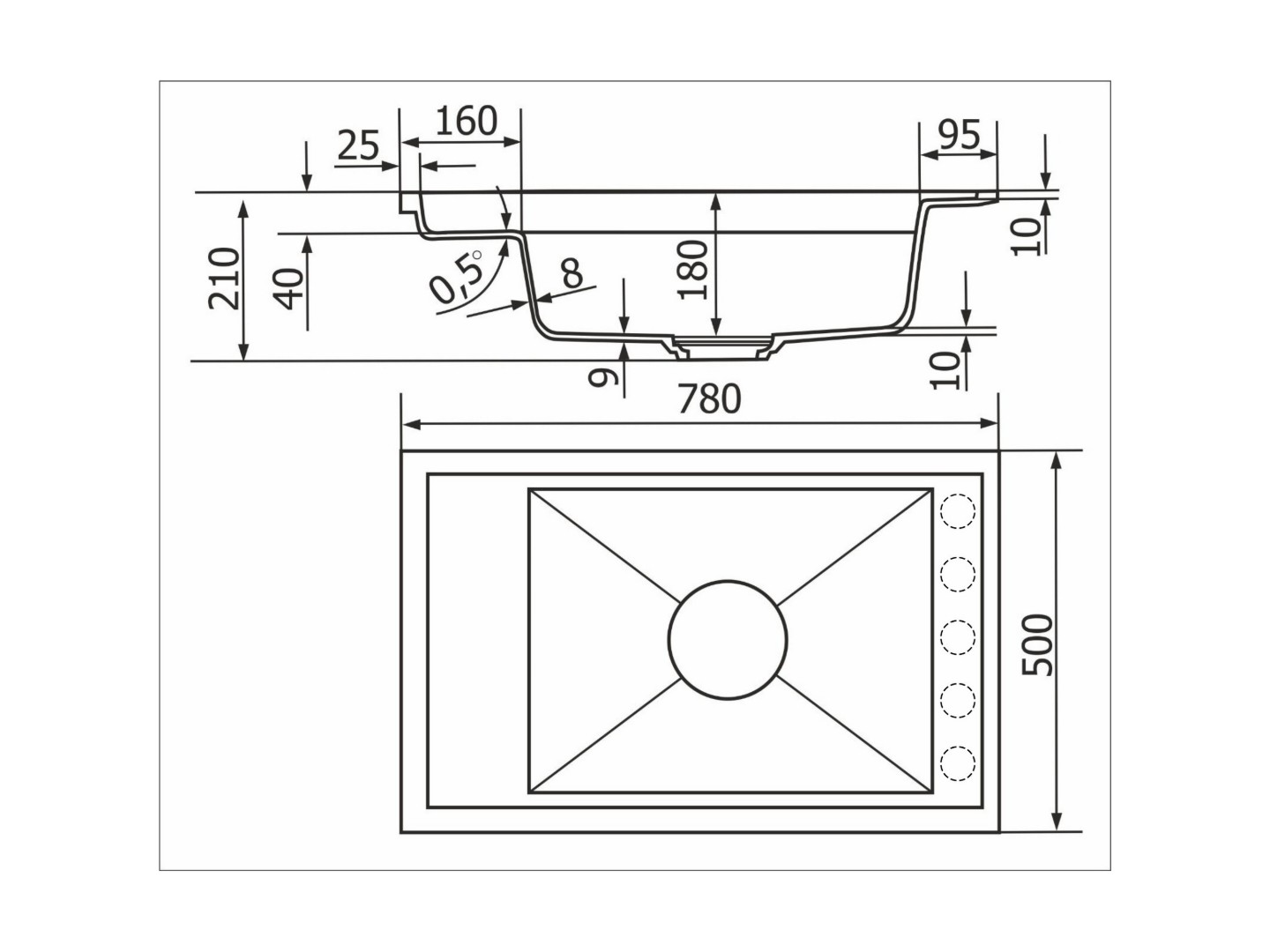 Мийка кухонна+змішувач GRANADO Optimal Estella white (+Badalona LUX inox + дозатор Redondo inox + кошик + дошка) — фото 11