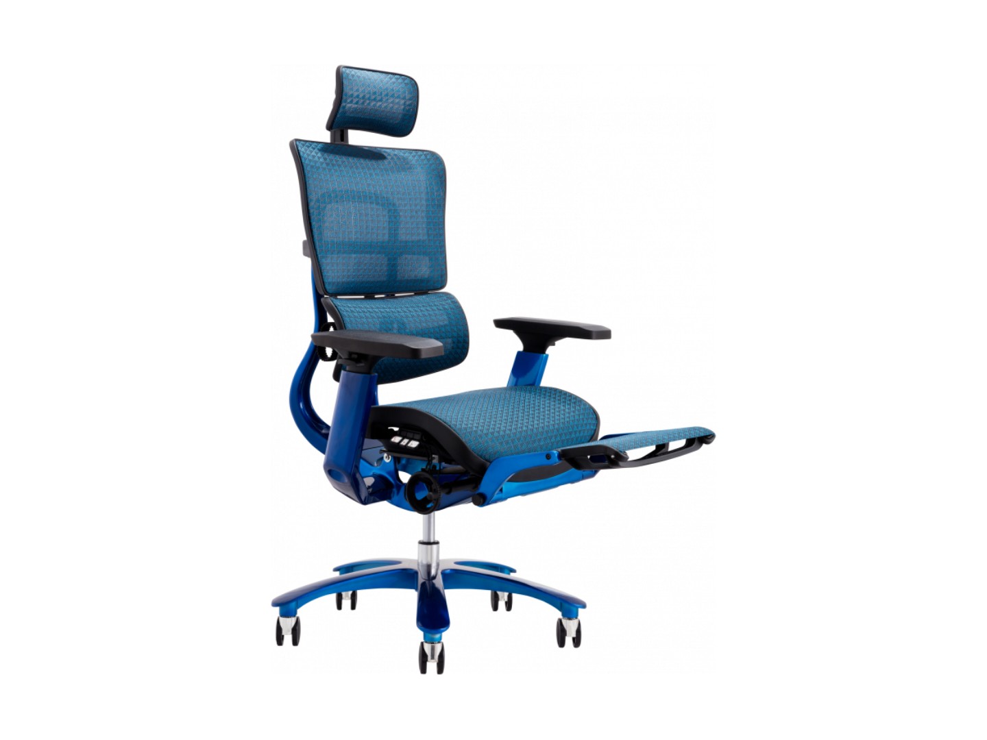 Крісло офісне GT Racer X-815L Black/Blue (W-85) — фото 2