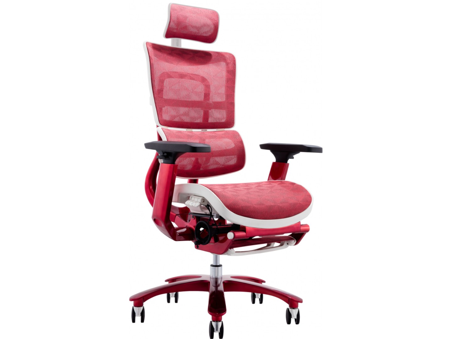 Крісло офісне GT Racer X-815L White/Red (W-52) — фото 1