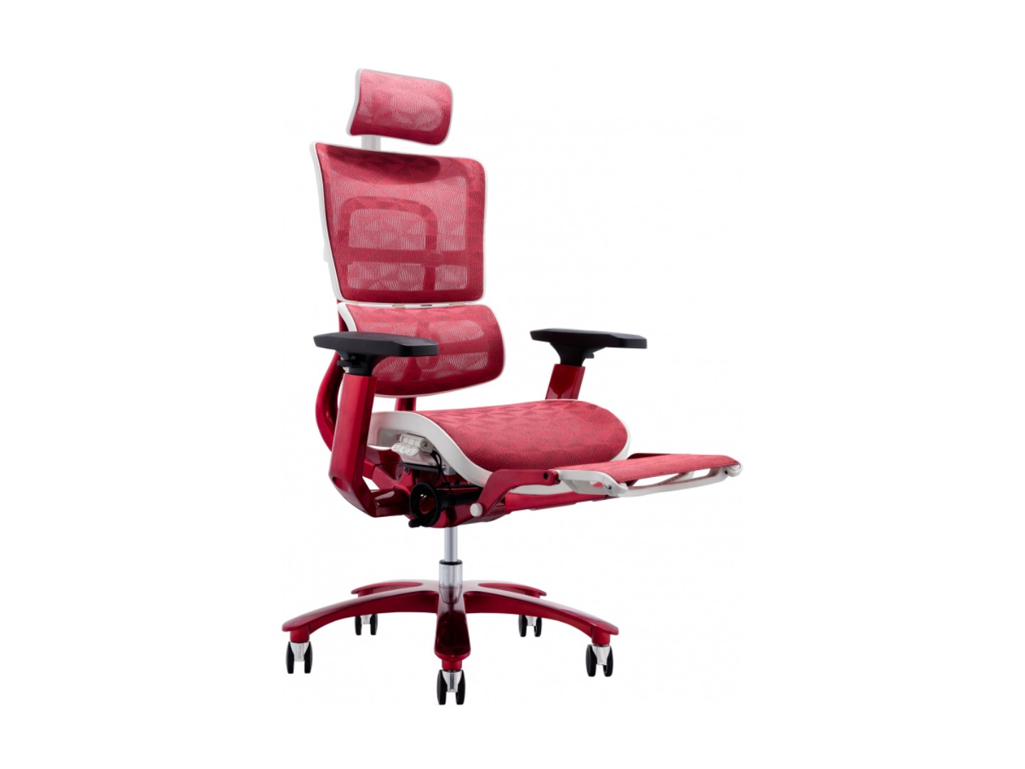 Крісло офісне GT Racer X-815L White/Red (W-52) — фото 2
