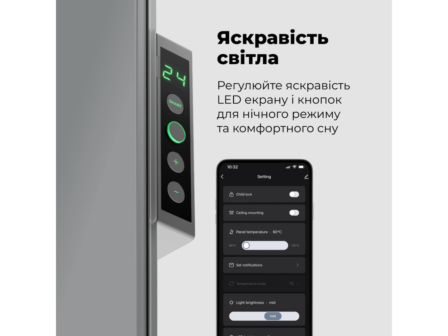 Конвектор AENO Premium Eco Smart GH5S LED Grey (AGH0005S) — фото 10