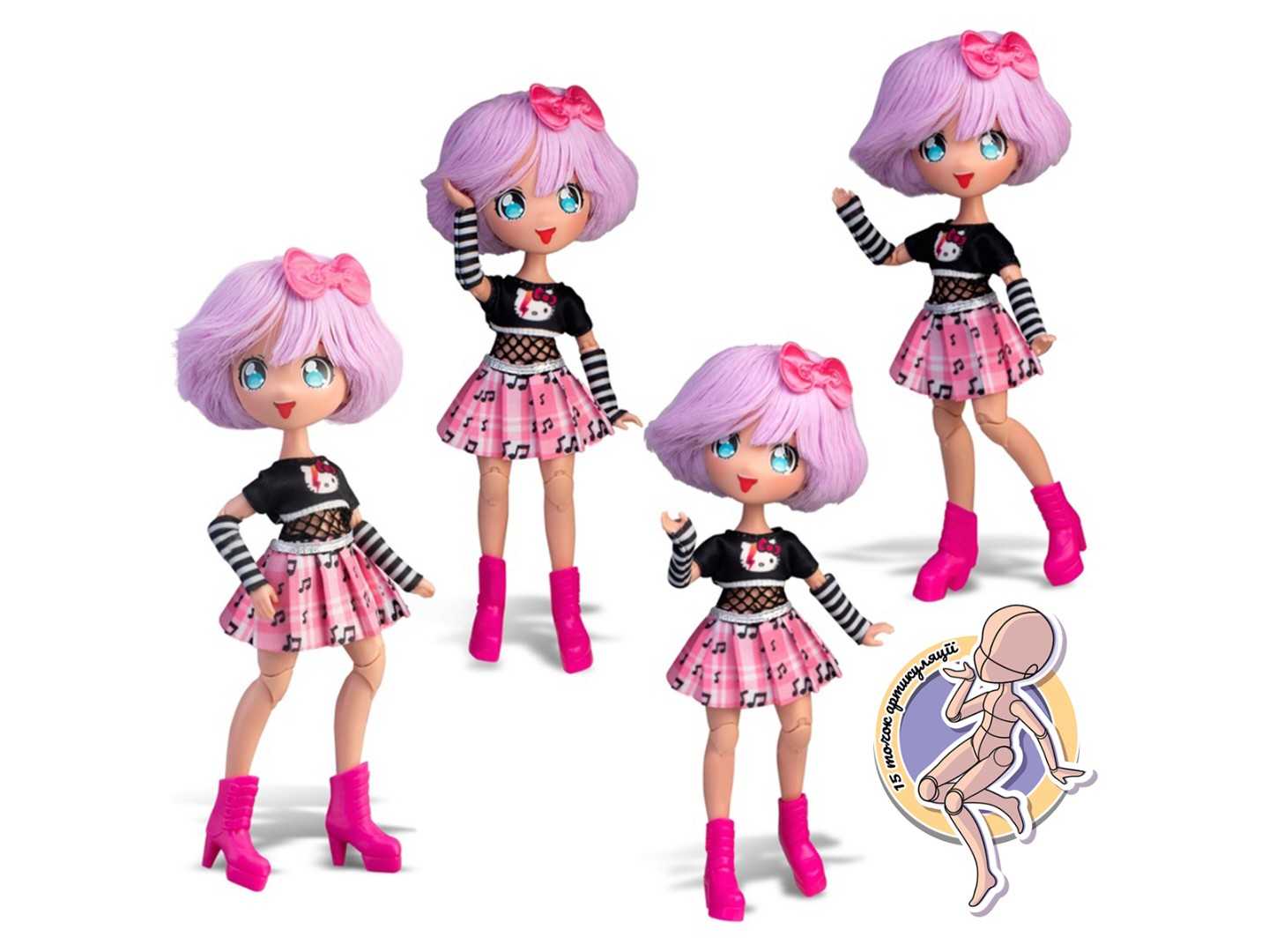 Лялька 4SF Manga Dolls Hello Kitty – ТЕДДІ РОК (HKTF0100) — фото 6