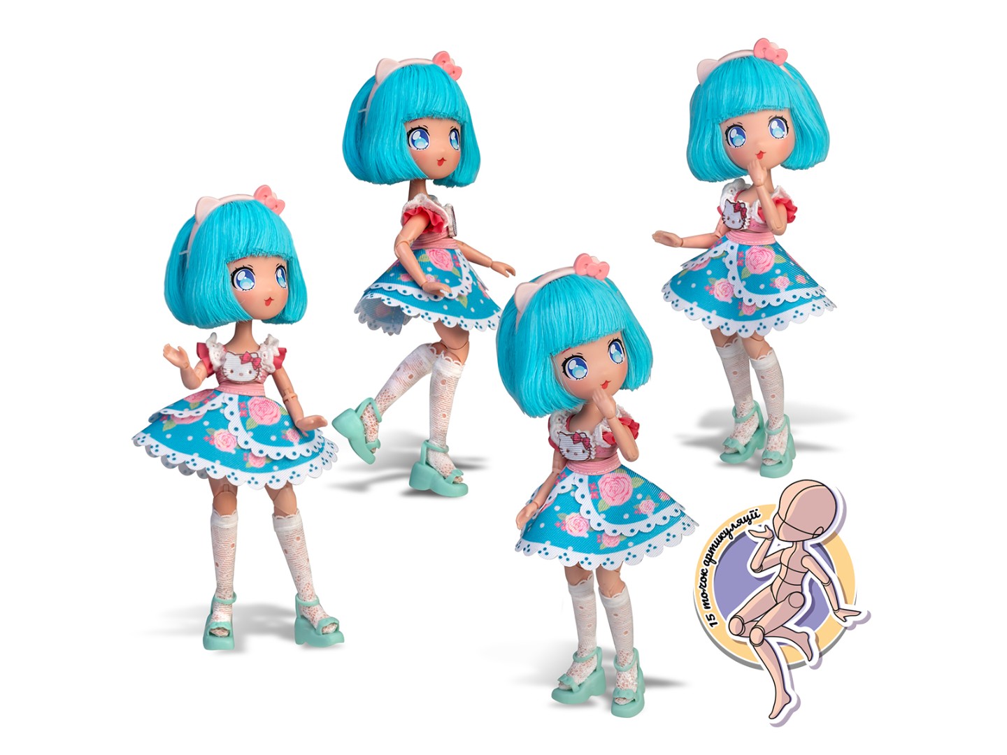 Лялька 4SF Manga Dolls Hello Kitty – КРАСОТКА ПІНК (HKTF0300) — фото 7
