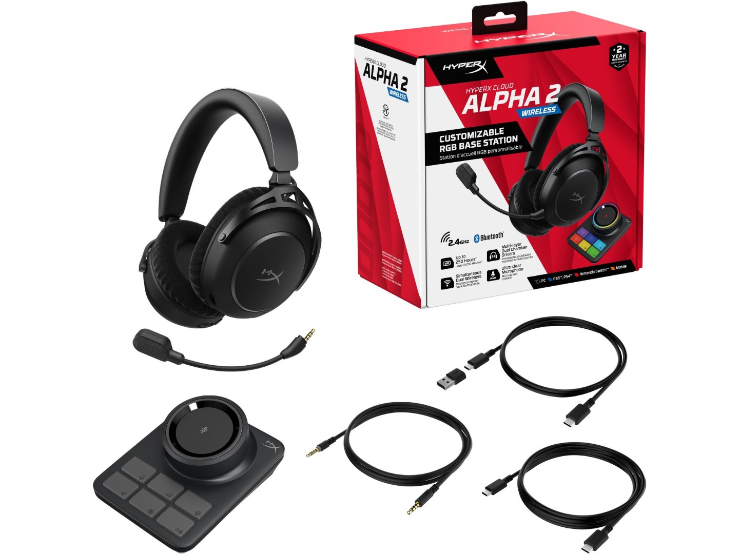 Гарнітура бездротова ігрова HyperX Cloud Alpha 2 Wireless Black (AJ5C7AA) — фото 20