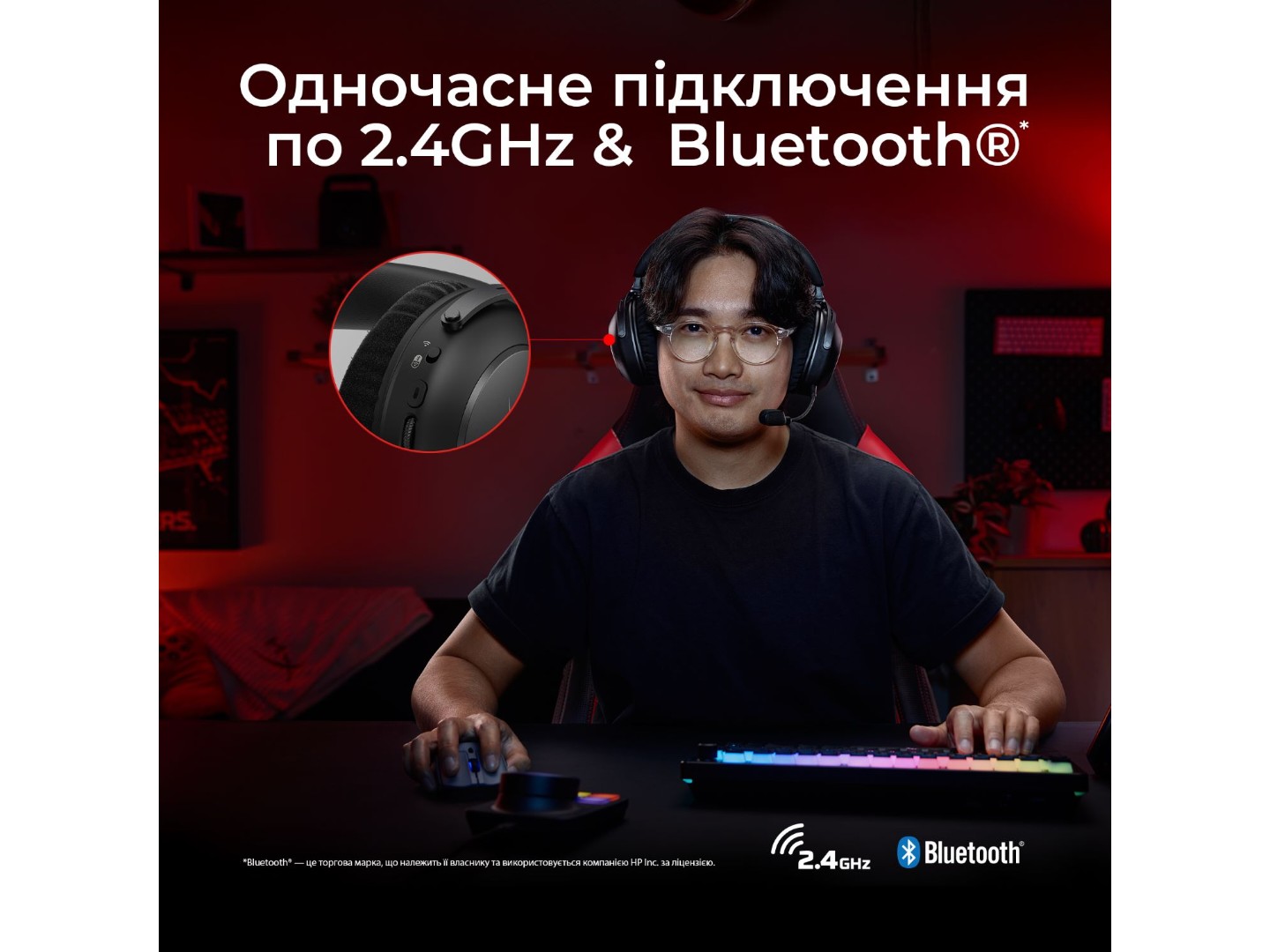 Гарнітура бездротова ігрова HyperX Cloud Alpha 2 Wireless Black (AJ5C7AA) — фото 5