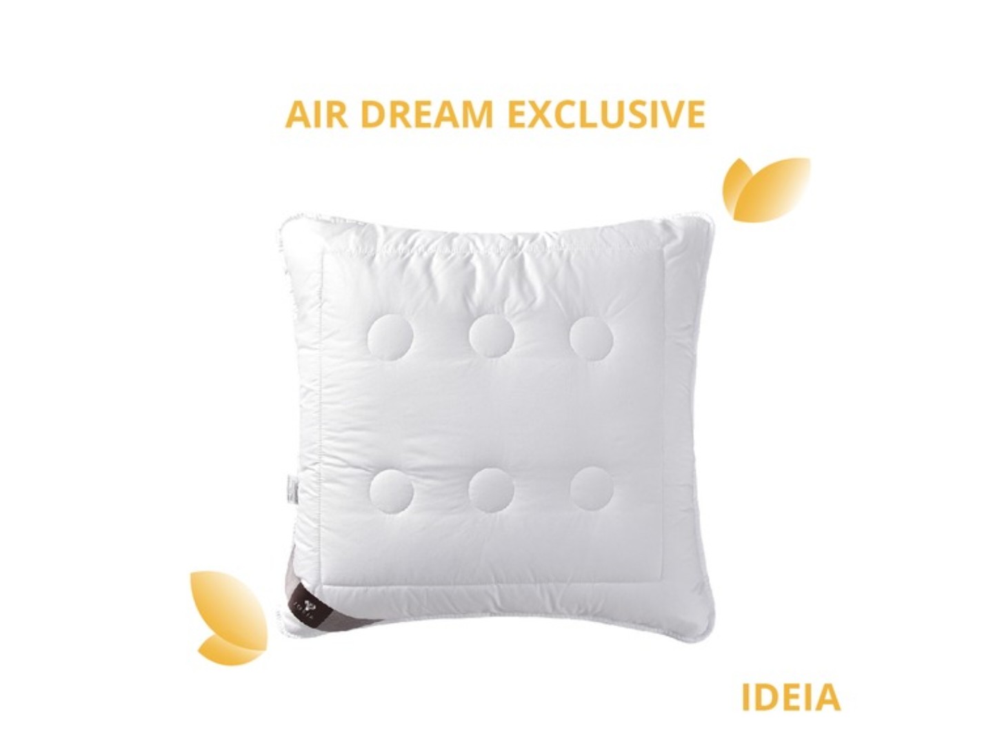 Подушка стандартна IDEIA Air Dream Exclusive 70х70 см антиалергенна чохол на блискавці (8-11588*001) — фото 9