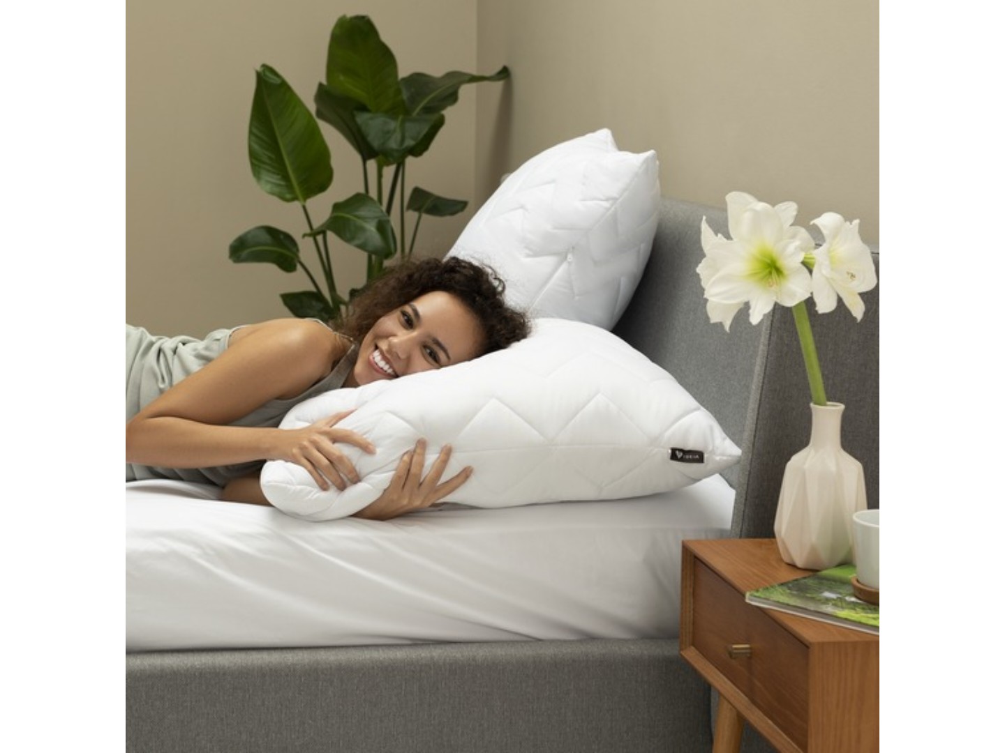 Подушка стандартна IDEIA NORDIC COMFORT 40х60 см чохол зі стібкою антиалергенне волокно (8-34687*001) — фото 5