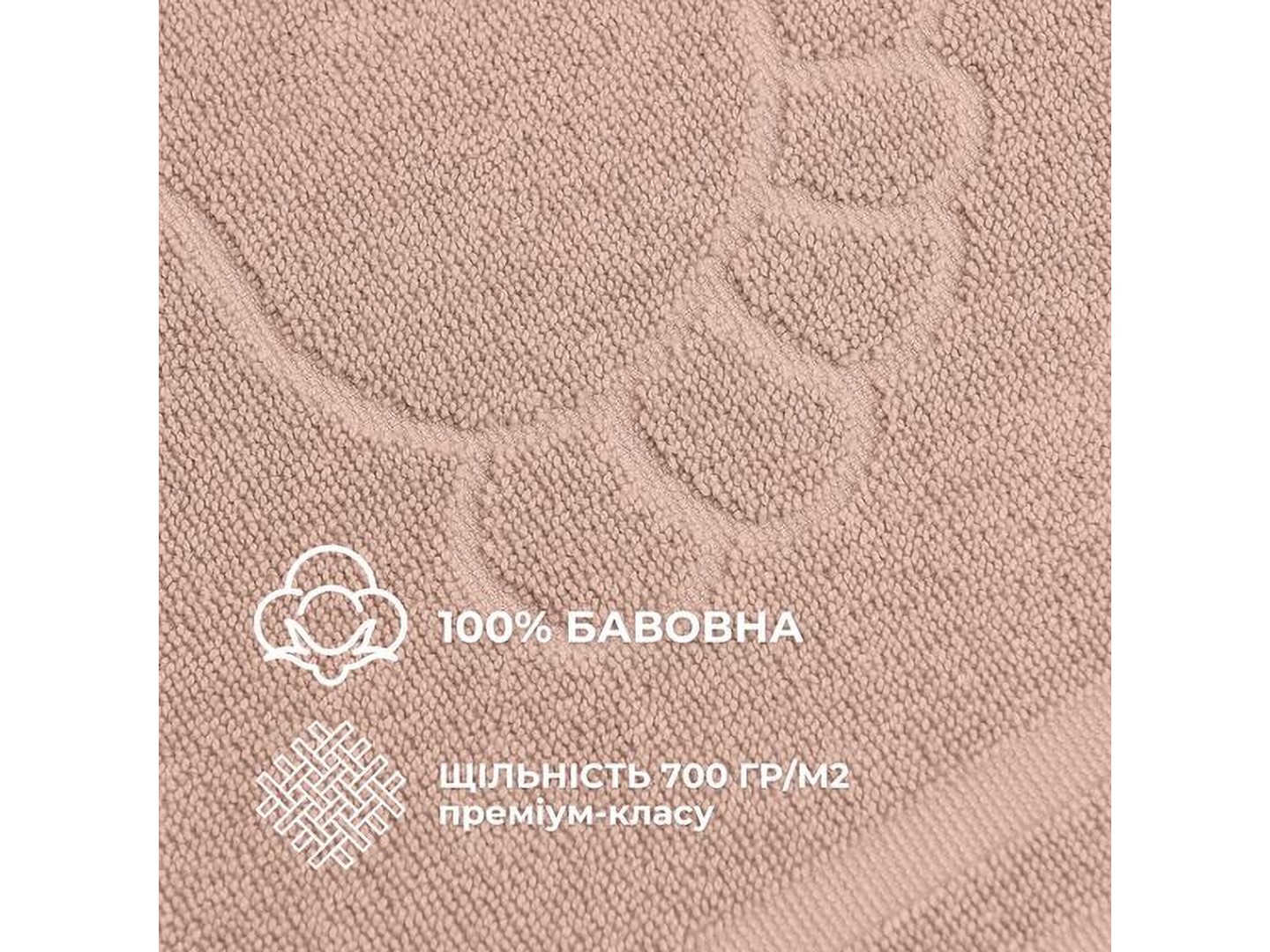 Рушник для ніг IDEIA 50х70 см бавовна жаккард з ніжками (8-35875*002) — фото 4