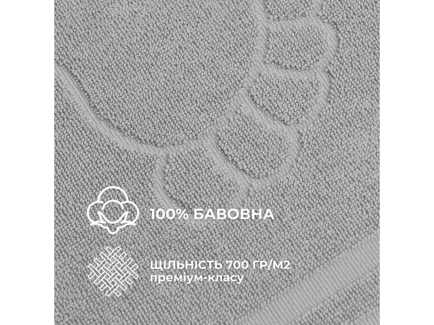 Рушник для ніг IDEIA 50х70 см бавовна жаккард з ніжками (8-35875*004) — фото 4