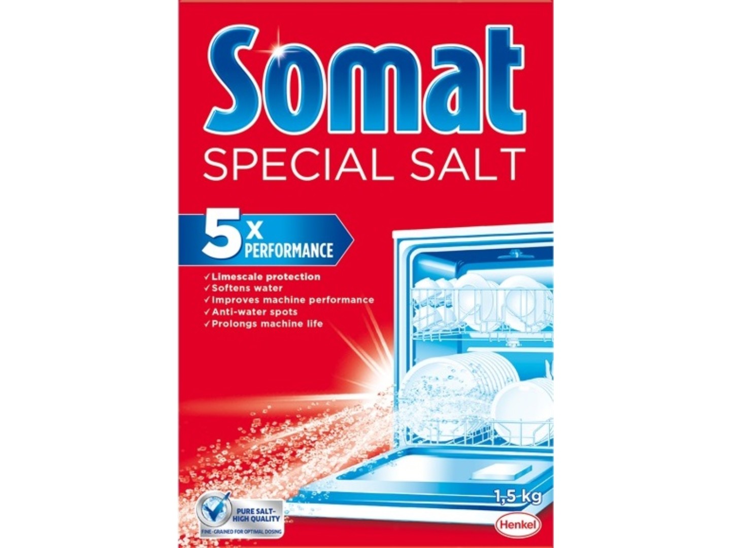 Сіль для посудомийної машини Somat 1,5 кг (9000100147293) — фото 1