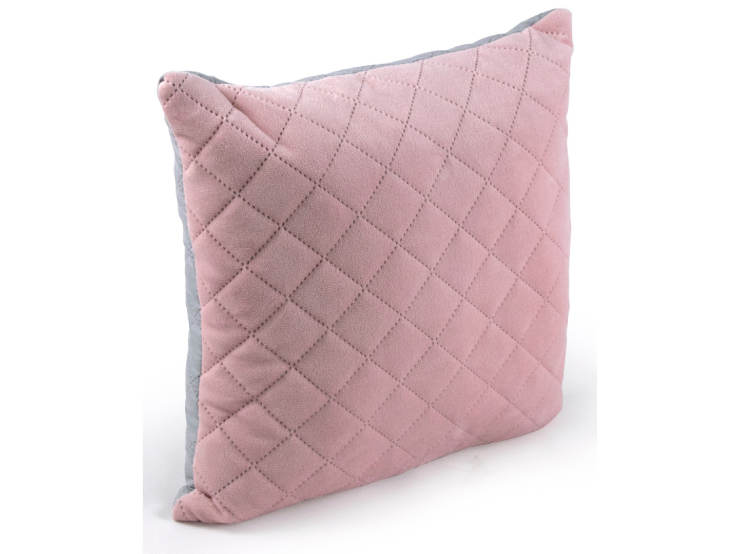 Подушка декоративна Руно 40х40 (311.55_Pink and Grey ромб) — фото 1