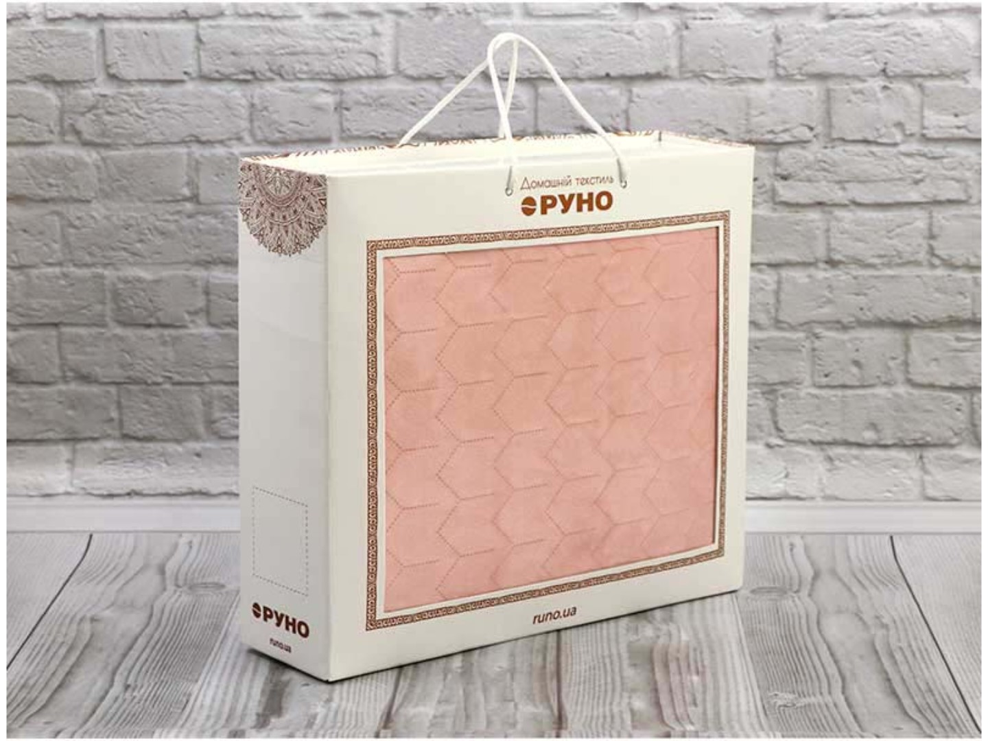 Покривало двоспальне Руно 180х220 велюр (340.55_Apricot) — фото 6