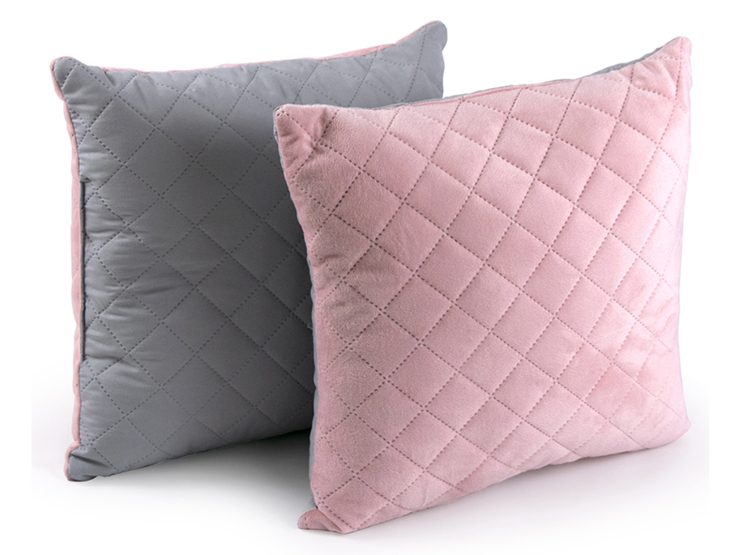 Подушка декоративна Руно 40х40 (311.55_Pink and Grey ромб) — фото 4