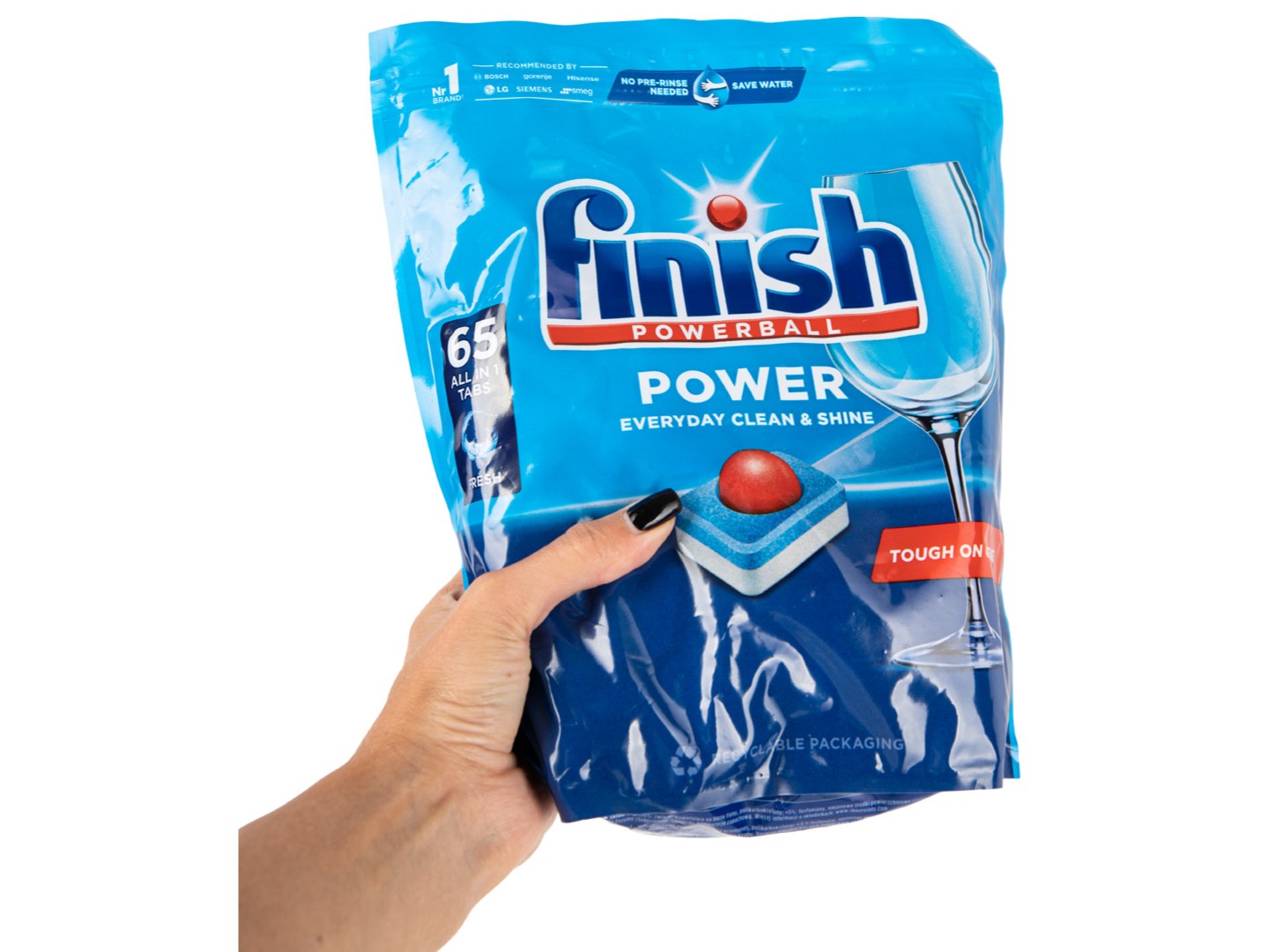 Набір для миття в посудомийній машині Finish ALL IN 1 MAX 65 таб — фото 2