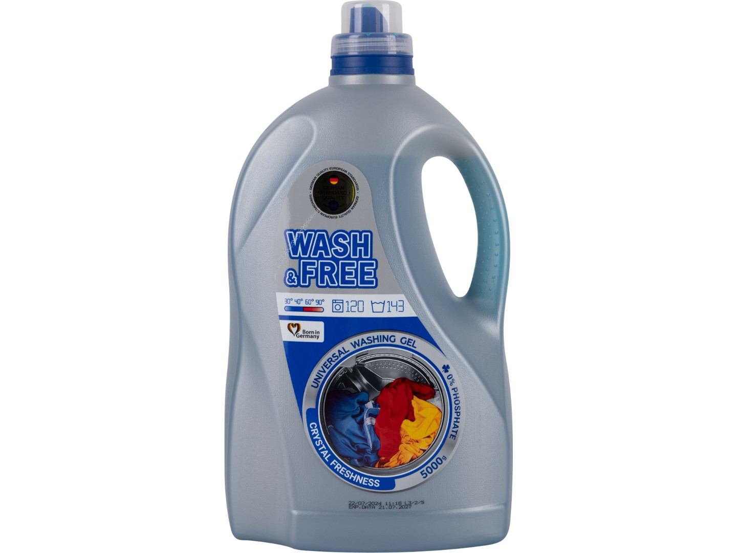 Гель для прання WASH & FREE універсальний 5000 г, 143 циклу — фото 13