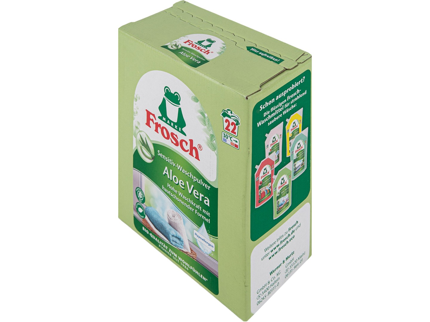 Пральний порошок Frosch концентрат Колор Алое Вера 1,45кг — фото 3