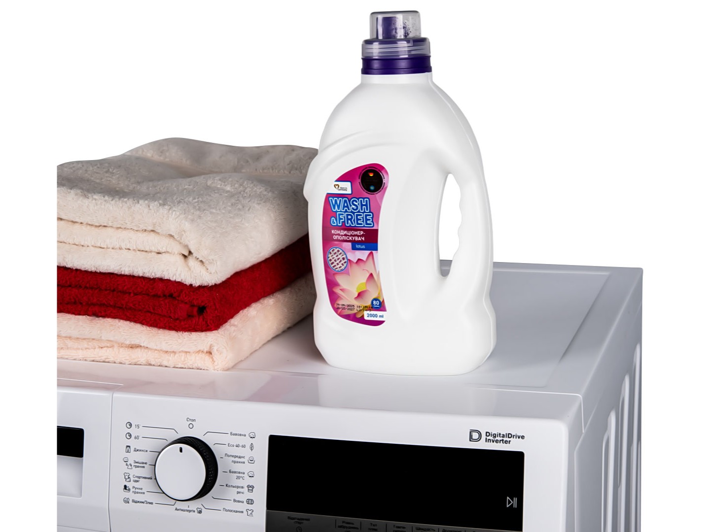 Ополіскувач для білизни WASH & FREE Концентрат Лотос 2 л — фото 2