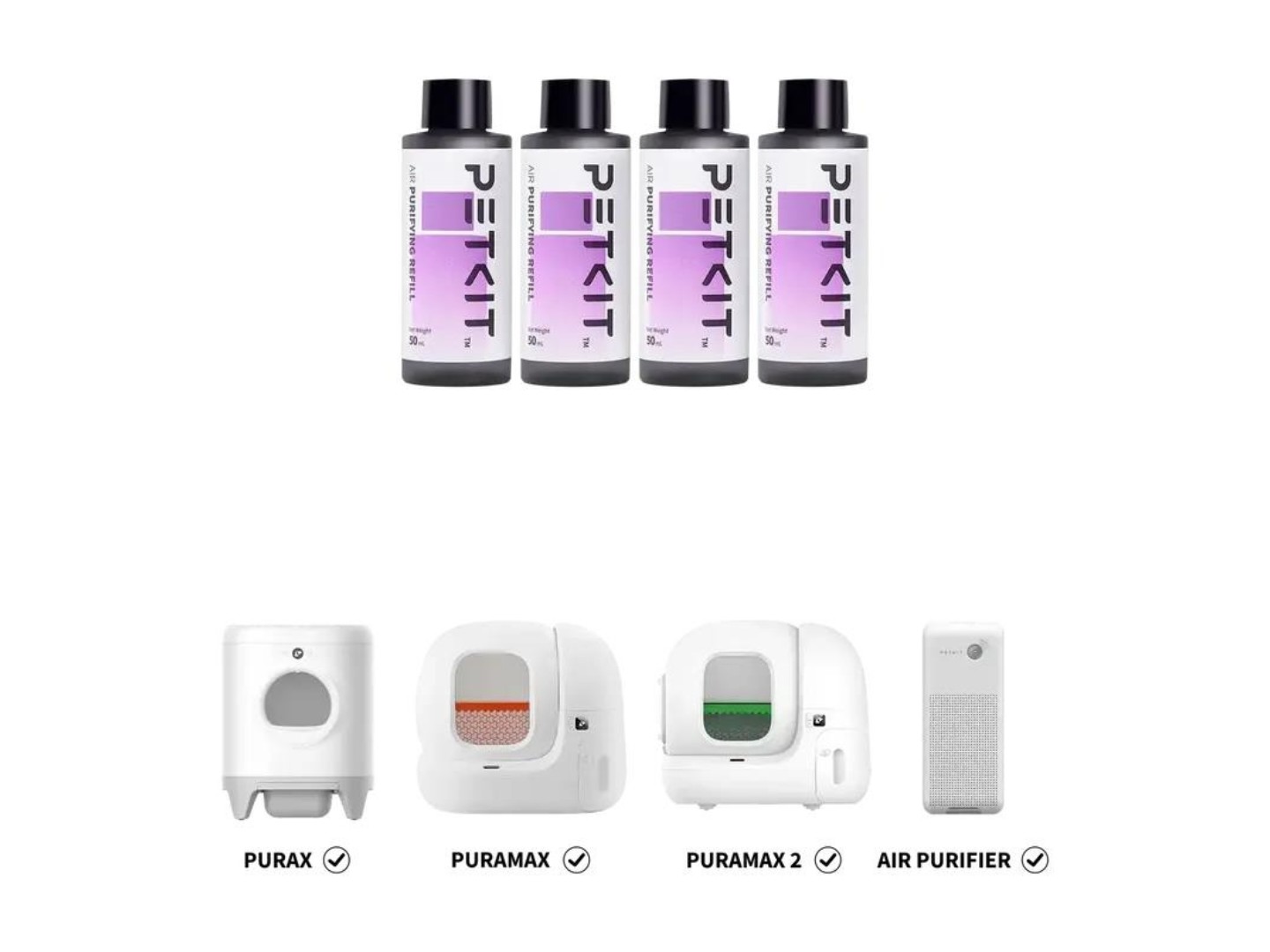 Набір концентрованої рідини PETKIT Air Puifying Refill 4х50 мл (P9214) — фото 2