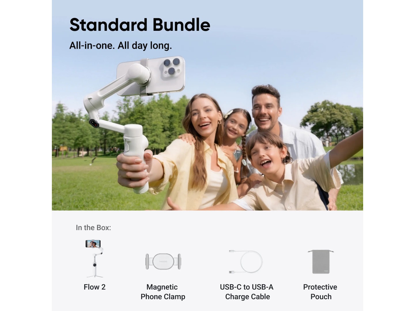 Стедікам Insta360 Flow 2 Standard Bundle White (CINSABQA) — фото 3