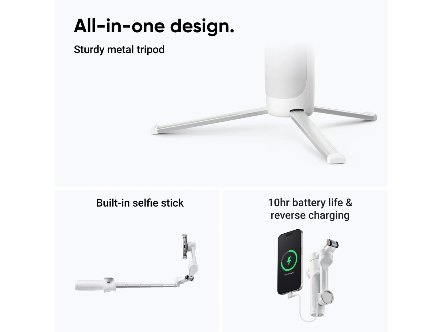 Стедікам Insta360 Flow 2 Standard Bundle White (CINSABQA) — фото 7