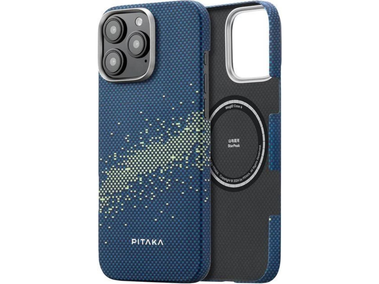 Чохол для смартфону Pitaka Tactile Woven StarPeak Lumintex Milky Way Galaxy for iPhone 16 Pro Max (KI1604PMYG)