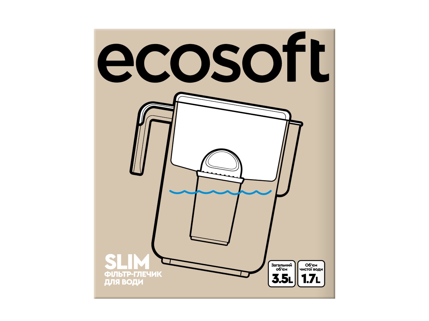 Фільтр-глечик Ecosoft SLIM блакитний 3,5 л — фото 20