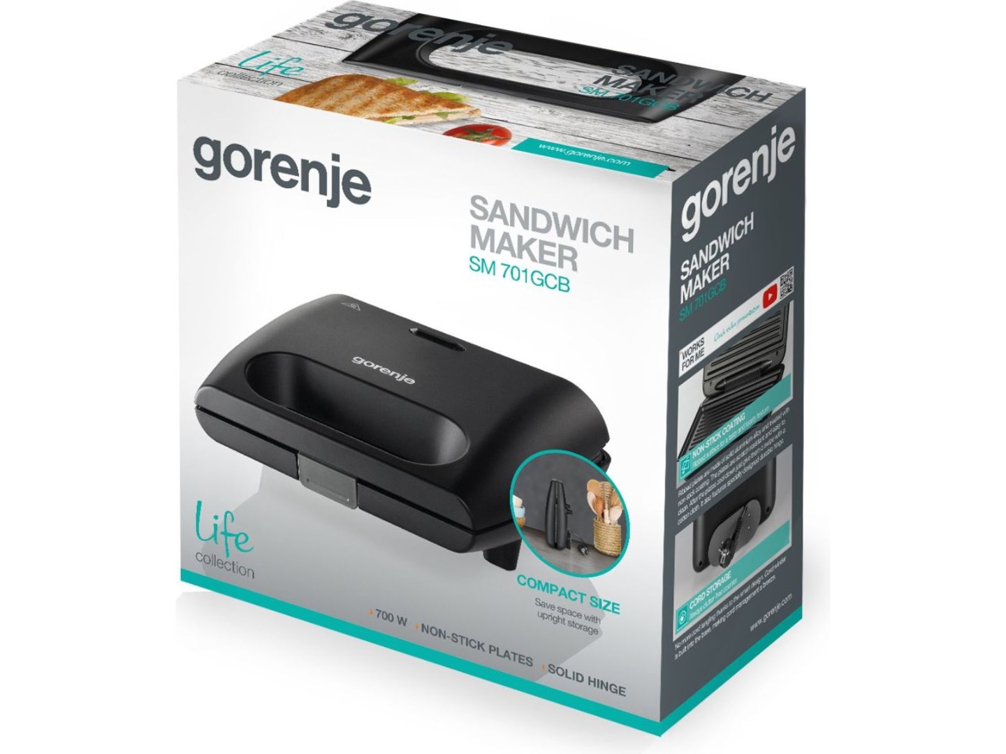 Бутербродниця Gorenje SM 703 GCB — фото 6