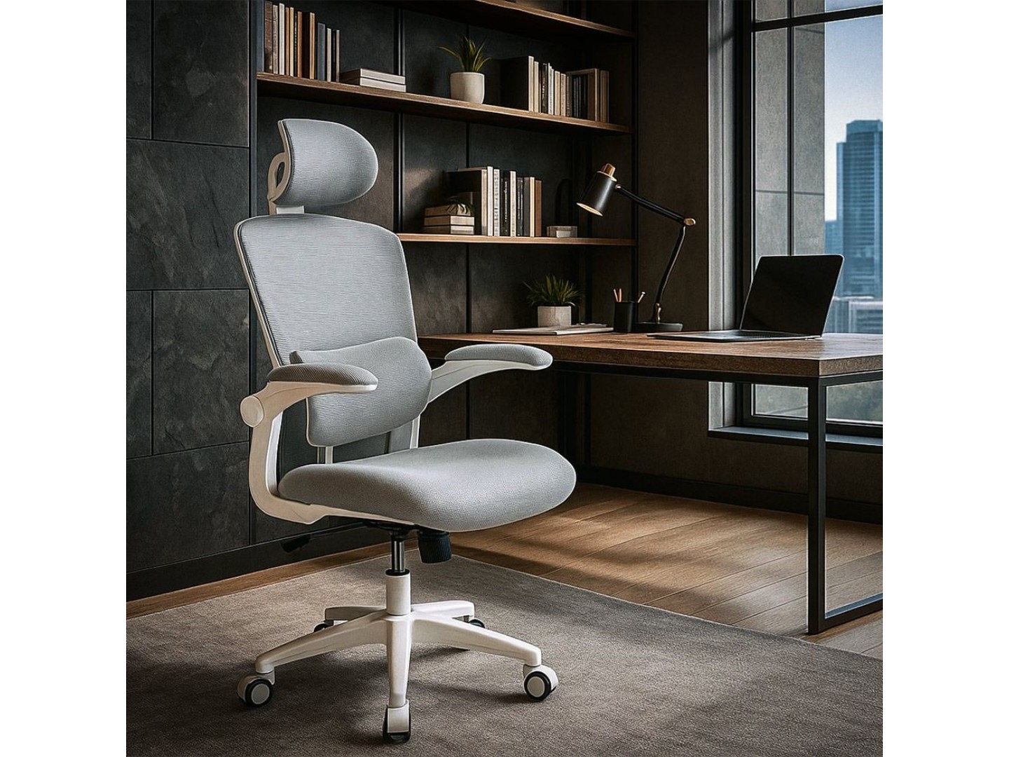 Крісло офісне Mealux Junior Air Grey (HF-T1 F/G) — фото 3