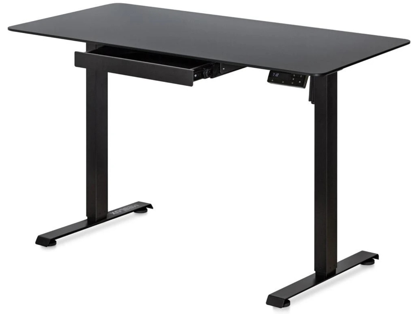 Стіл з електрорегулюванням висоти Mealux PowerDesk Glass Black (EVO-201 Glass/Black) — фото 1
