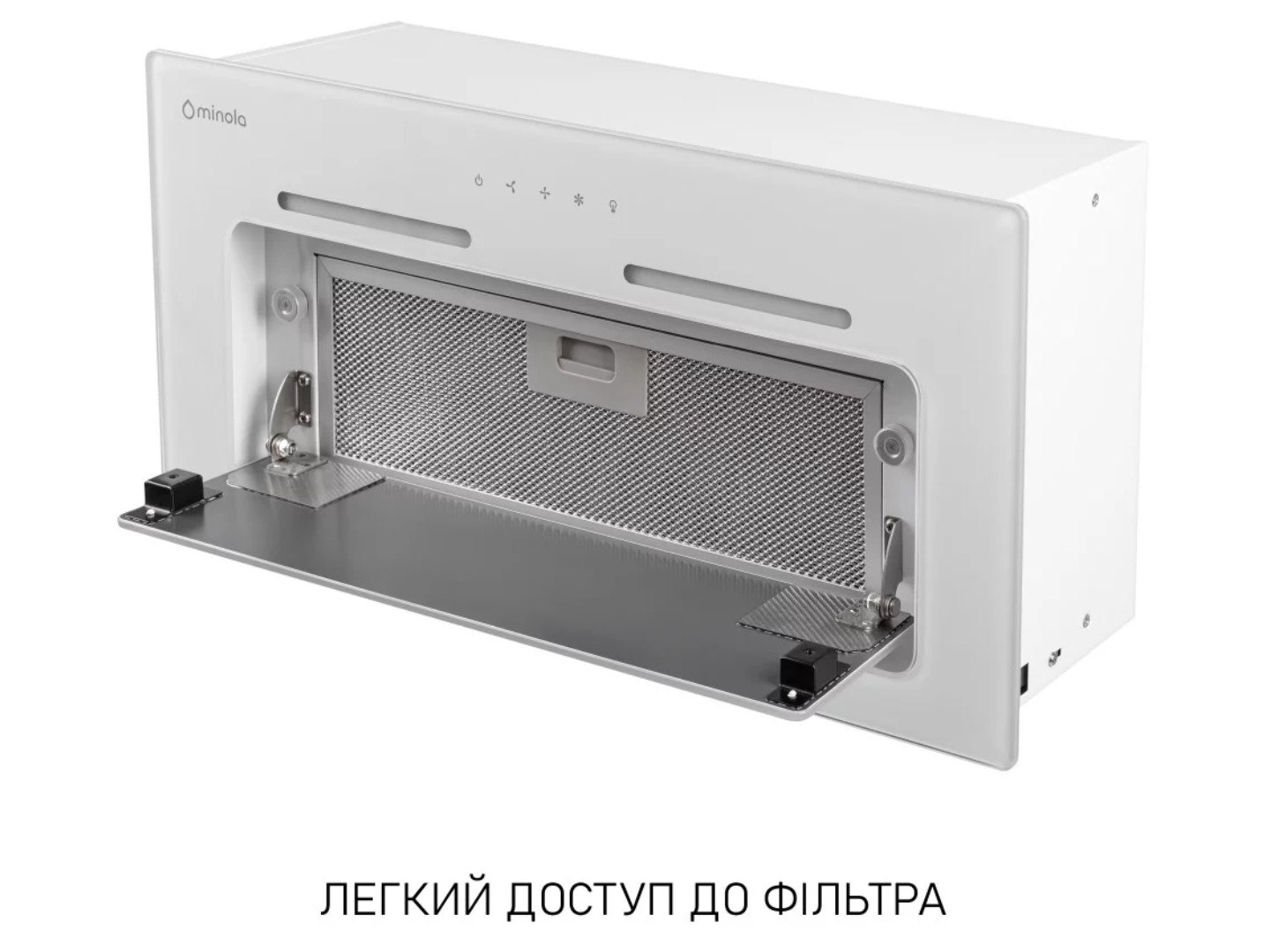 Витяжка вбудована Minola HBI 6473 WH GLASS 800 LED Line — фото 11
