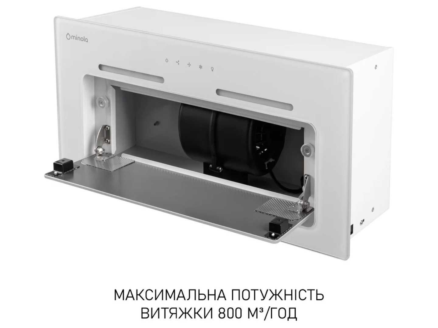 Витяжка вбудована Minola HBI 6473 WH GLASS 800 LED Line — фото 12