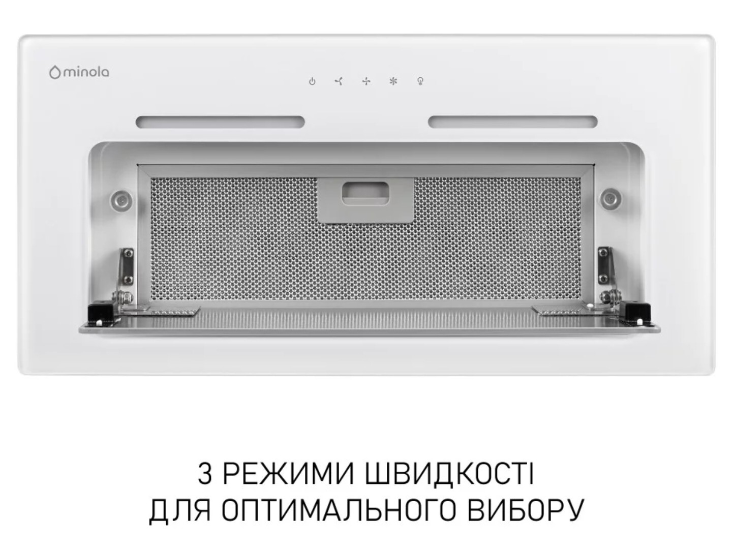 Витяжка вбудована Minola HBI 6473 WH GLASS 800 LED Line — фото 4
