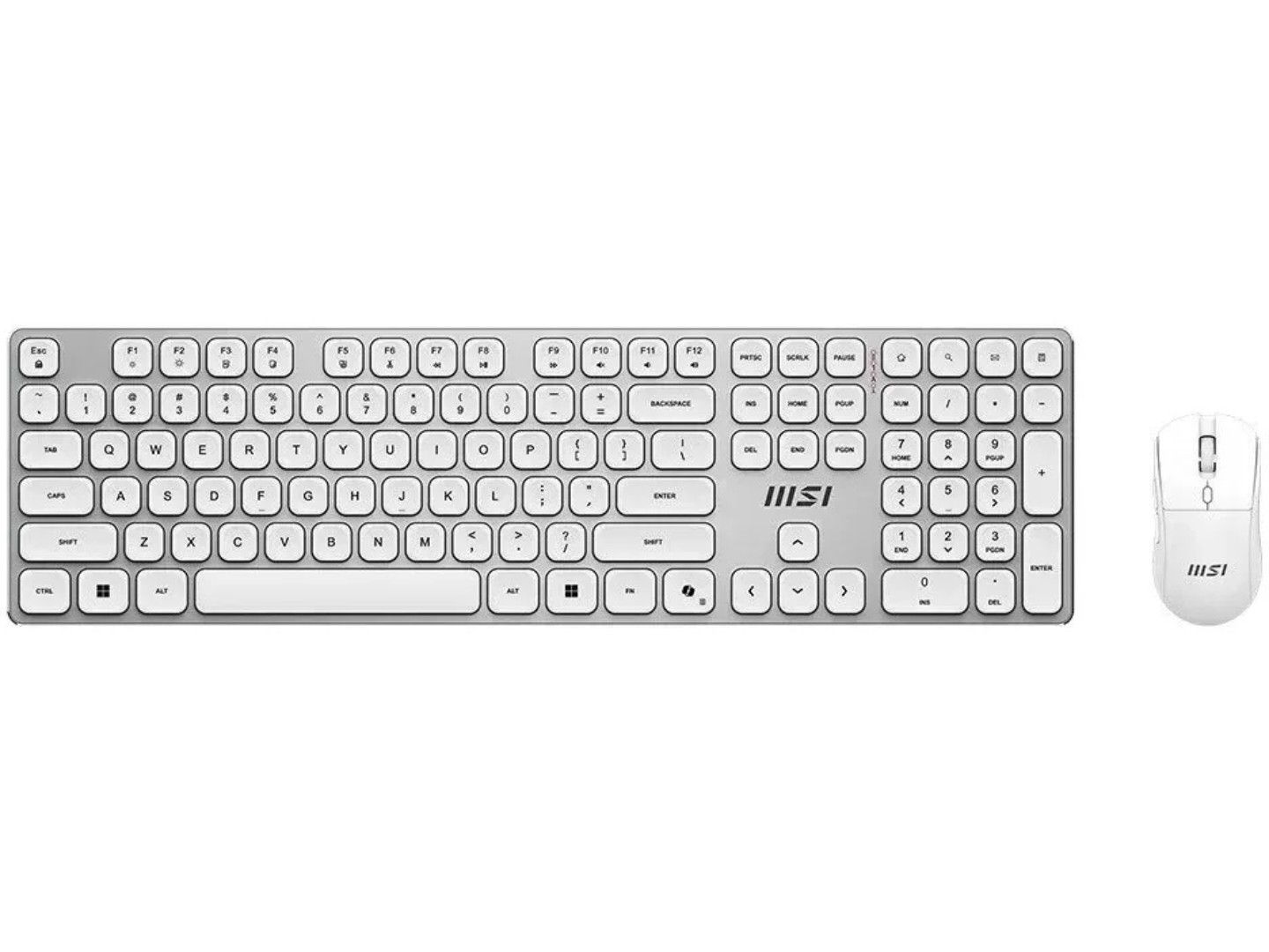 Клавіатура + миша бездротова MSI FORGE K210 W COMBO WHITE UA Wireless (S11-43UA305-Y92)