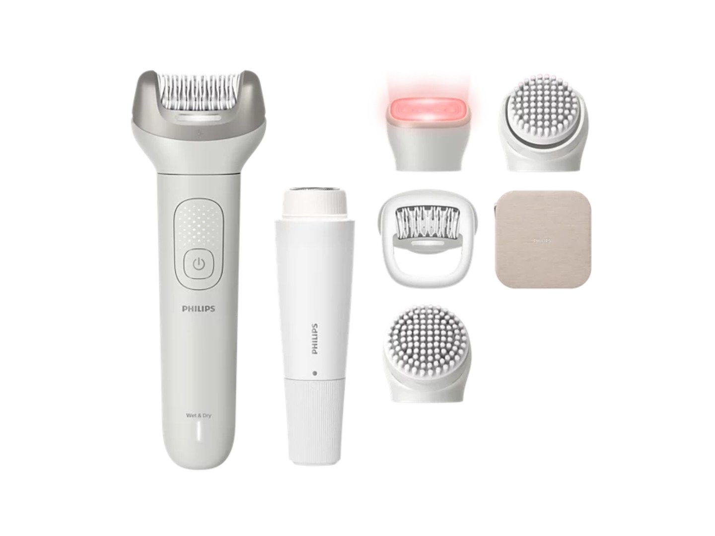 Мультифункціональний прилад для догляду за шкірою Philips з насадкою Skin LED BRE738/00 серії 9900 — фото 1