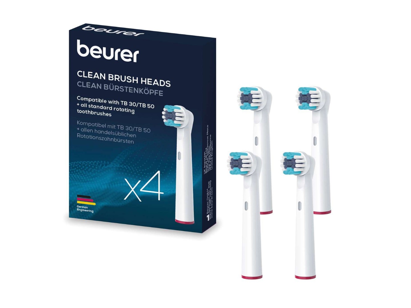 Насадка для зубної щітки Beurer TB 30/50 Clean 4 шт. — фото 1
