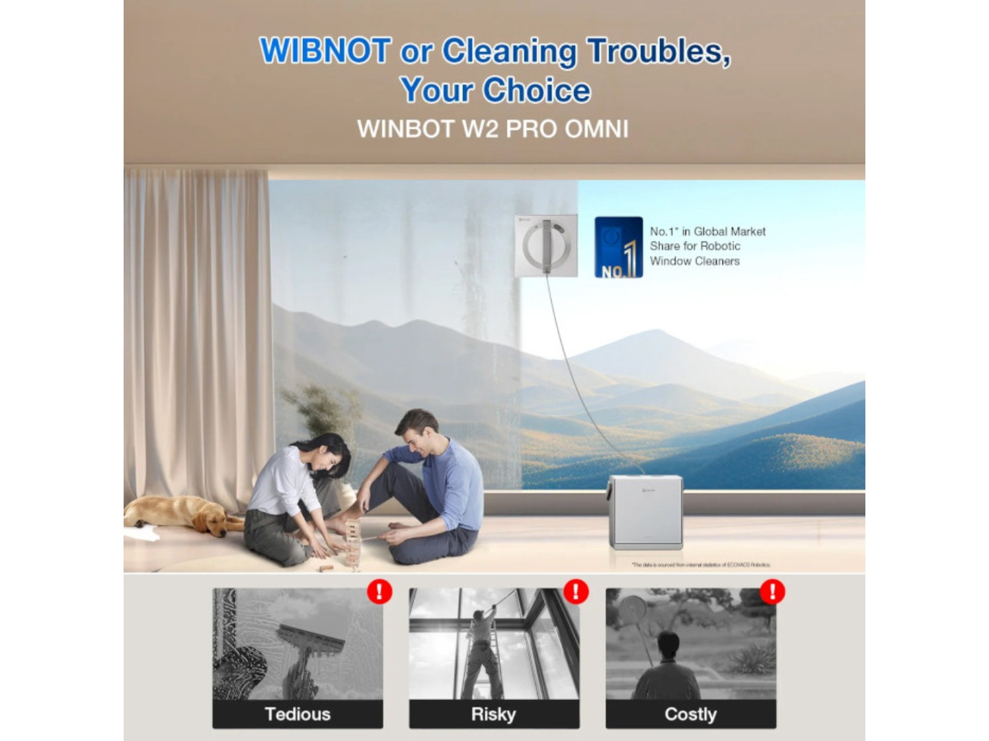 Пилосос віконний Ecovacs Winbot W2 PRO OMNI (WG851-11) — фото 11