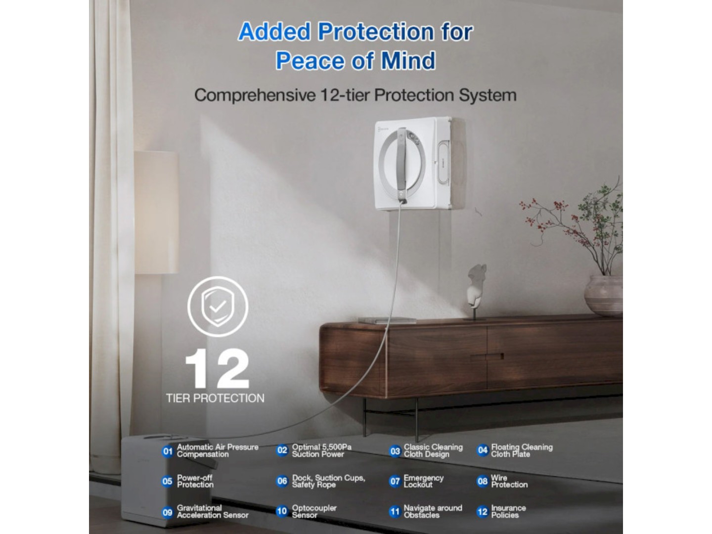 Пилосос віконний Ecovacs Winbot W2 PRO OMNI (WG851-11) — фото 14
